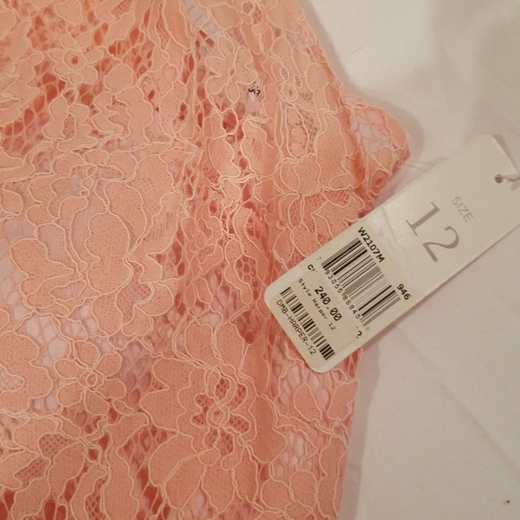 DONNA MORGAN Peach lace long dress - Picture 3 of 4